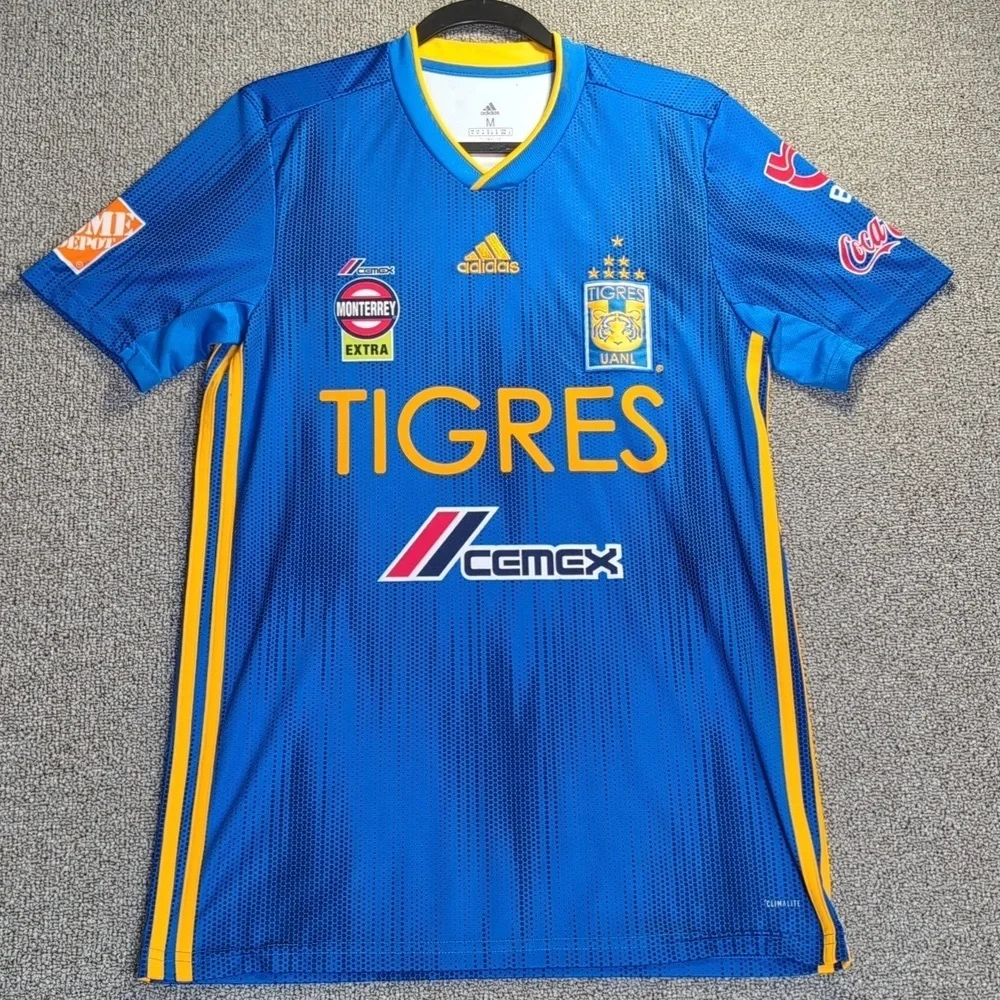 Adidas Tigres UANL 2019/20 Away Shirt Size Medium in Blue/Gold
